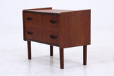 Vintage Teak Mini Kommode 60er Jahre | Danish Design Mid Century Holz Nachttisch mit Schubladen Aufbewahrung