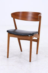 4er Set Teak Stühle von Helge Sibast "Modell 7" | Mid Century Danish Design Leder Stuhl | Vintage Designer