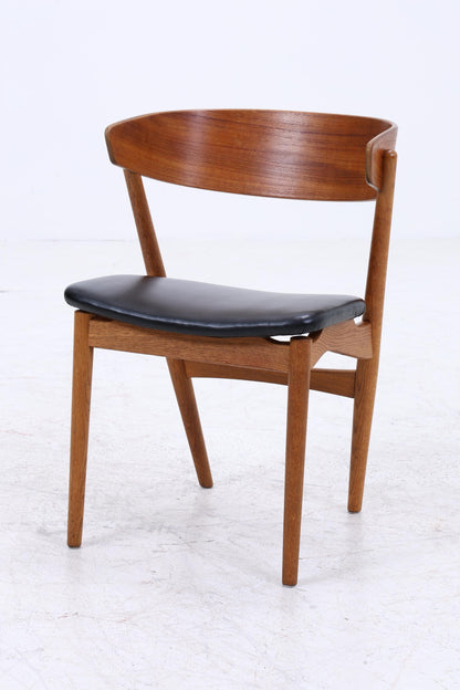 4er Set Teak Stühle von Helge Sibast "Modell 7" | Mid Century Danish Design Leder Stuhl | Vintage Designer