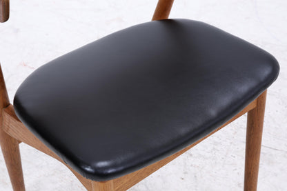 4er Set Teak Stühle von Helge Sibast "Modell 7" | Mid Century Danish Design Leder Stuhl | Vintage Designer