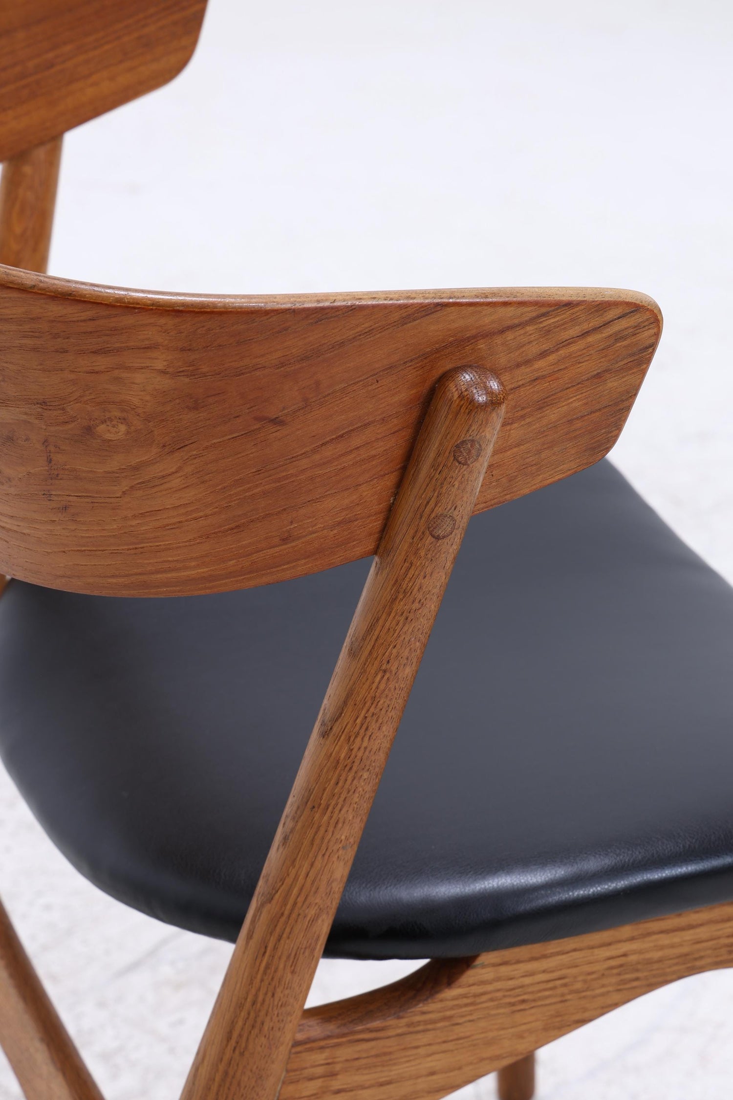 4er Set Teak Stühle von Helge Sibast "Modell 7" | Mid Century Danish Design Leder Stuhl | Vintage Designer