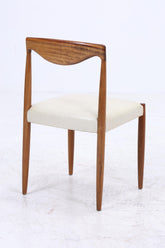 4er Set Teak Stühle Bambi Serie von Rolf Rastad & Adolf Relling für Gustav Bahus | Mid Century Danish Design Leder Stuhl | Vintage Designer