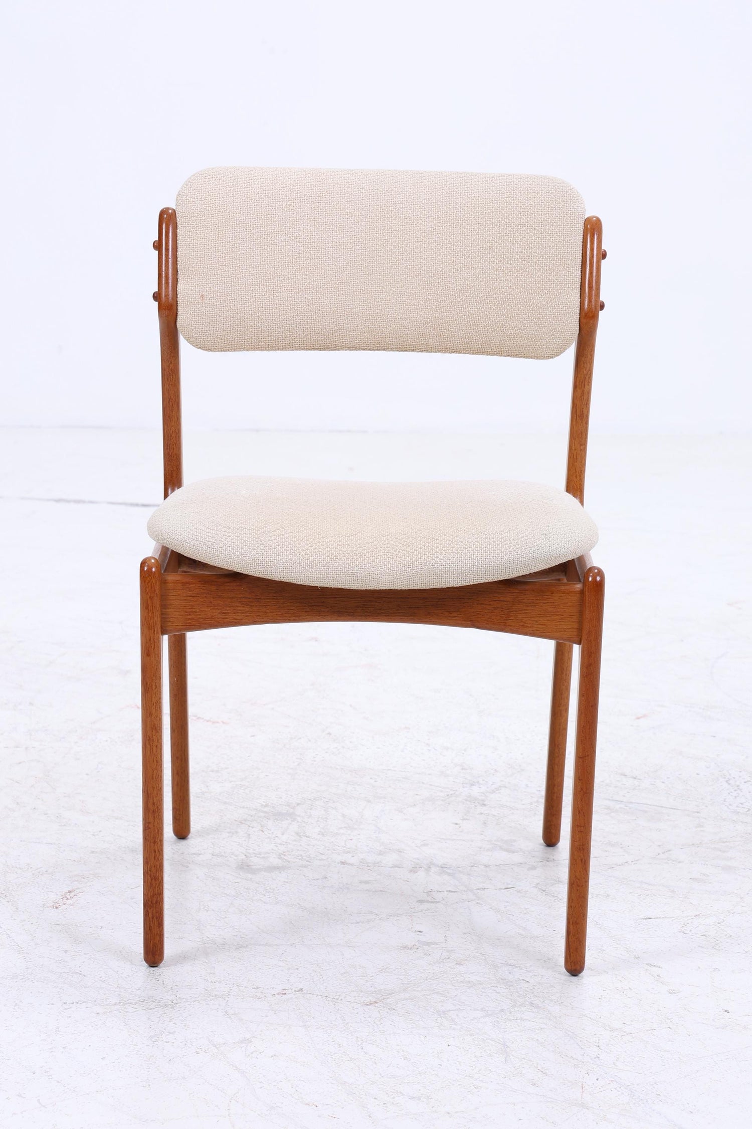 4er Set Teak Stühle von Erik Buch "Modell 49" für OD Møbler | Mid Century Danish Design Stoff Stuhl | Vintage Designer