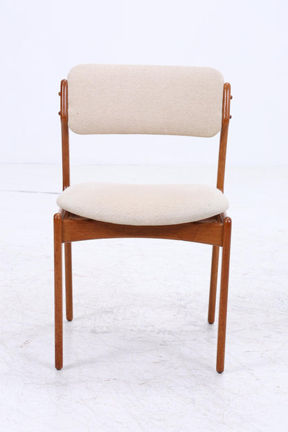4er Set Teak Stühle von Erik Buch "Modell 49" für OD Møbler | Mid Century Danish Design Stoff Stuhl | Vintage Designer