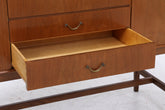 Vintage Highboard 60er Jahre | Mid Century Sideboard Schubladen Schrank Holz Aufbewahrung