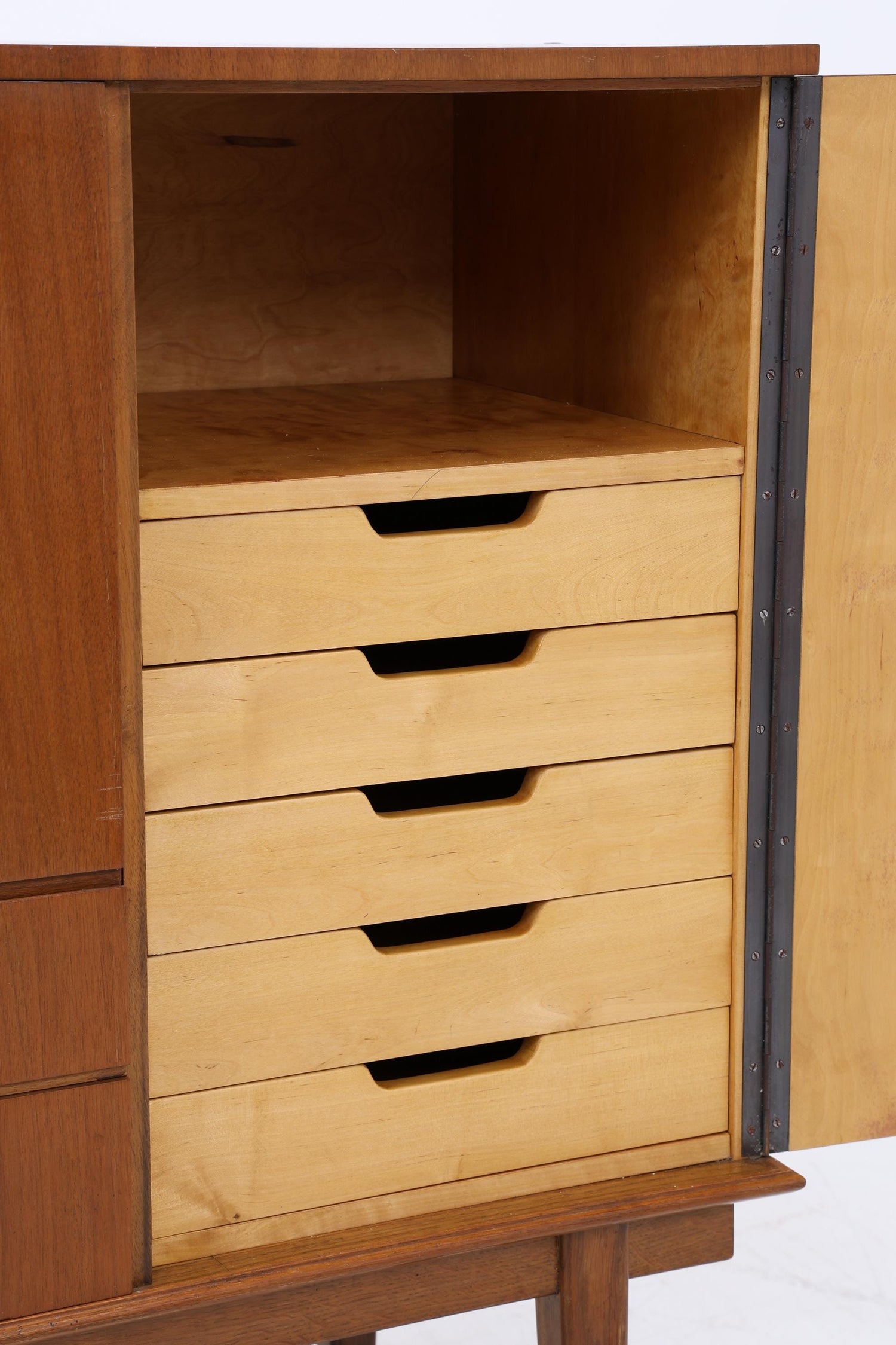 Vintage Highboard 60er Jahre | Mid Century Sideboard Schubladen Schrank Holz Aufbewahrung