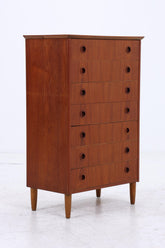 Vintage Teak Schubladen Kommode | Mid Century Danish Design Schrank Tallboy Holz Aufbewahrung 60er 70er
