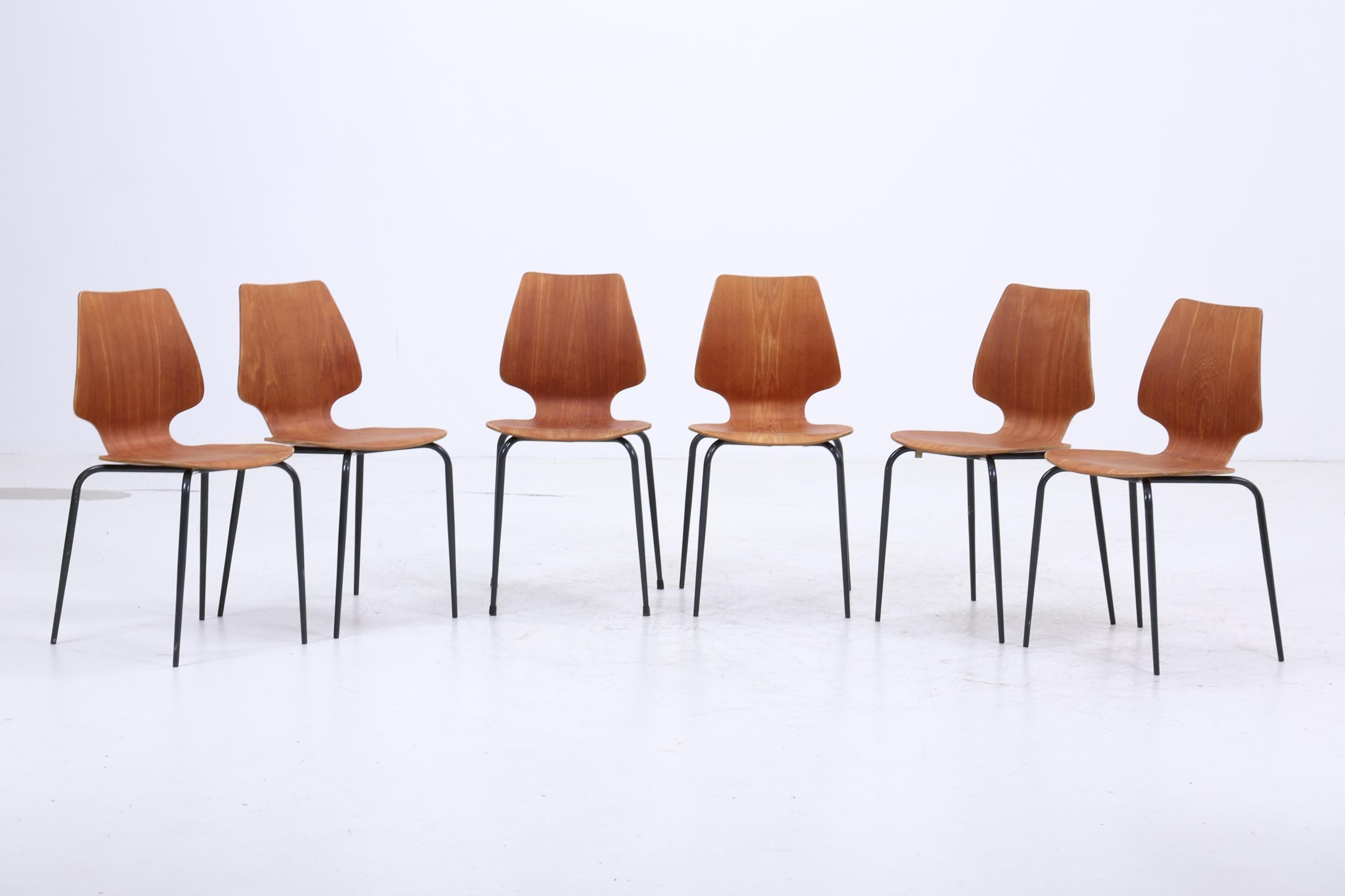 Vintage Stühle aus Schichtholz | Mid Century Stapelstuhl | Retro Stuhl