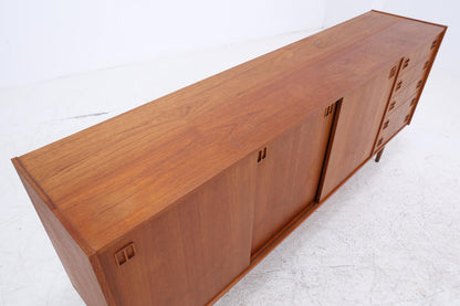 Vintage Teak Sideboard 60er Jahre | Danish Design Mid Century Anrichte mit Schubladen &amp; Fächern Retro Holz Aufbewahrung