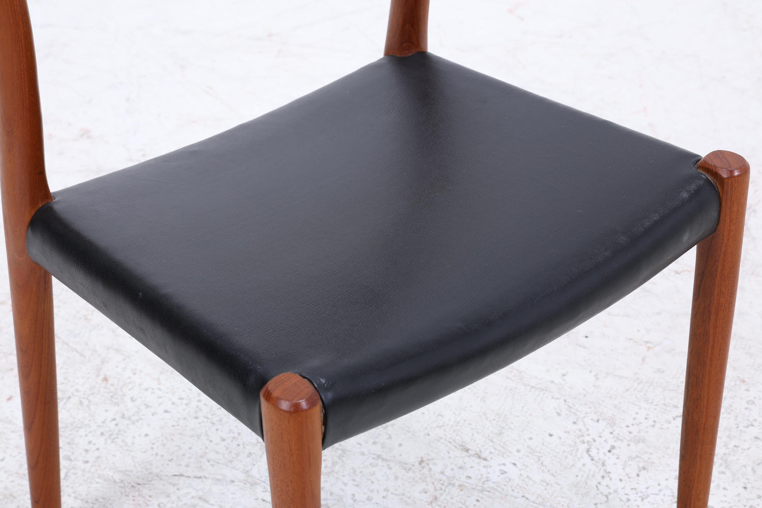 4er Set Teak Stühle von Niels Otto Møller für JL Møllers | Mid Century Danish Design Leder Stuhl | Vintage Designer