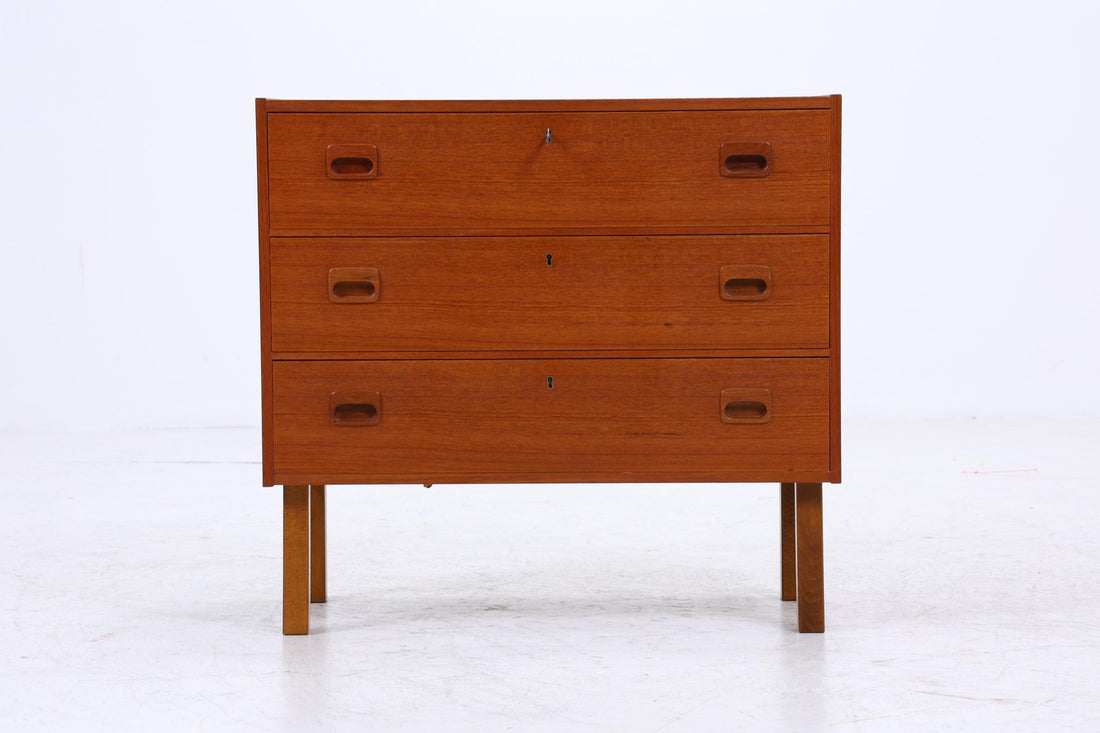 Vintage Teak Kommode | Mid Century Schubladen Schrank Holz Aufbewahrung 60er 70er