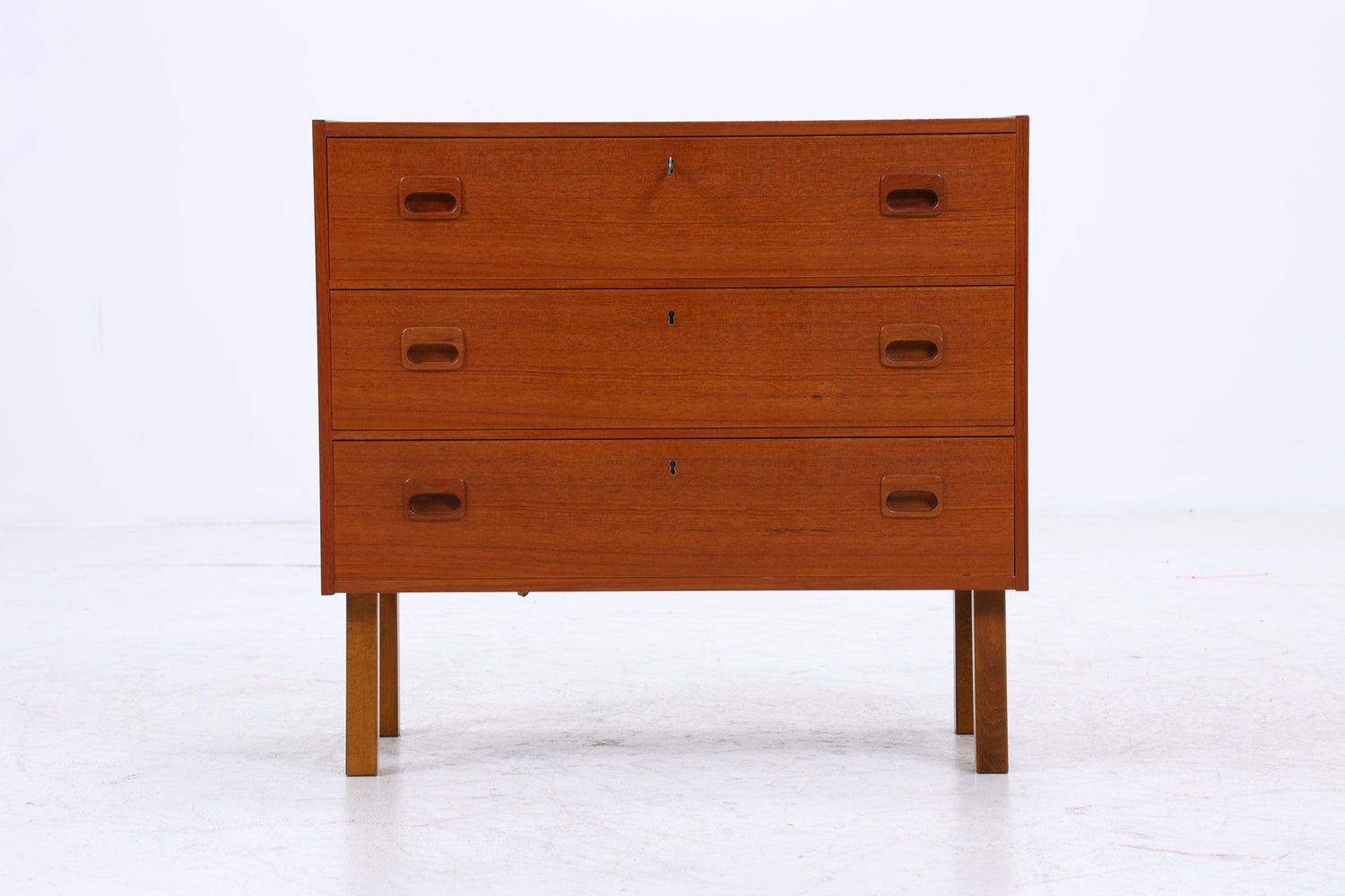 Vintage Teak Kommode | Mid Century Schubladen Schrank Holz Aufbewahrung 60er 70er