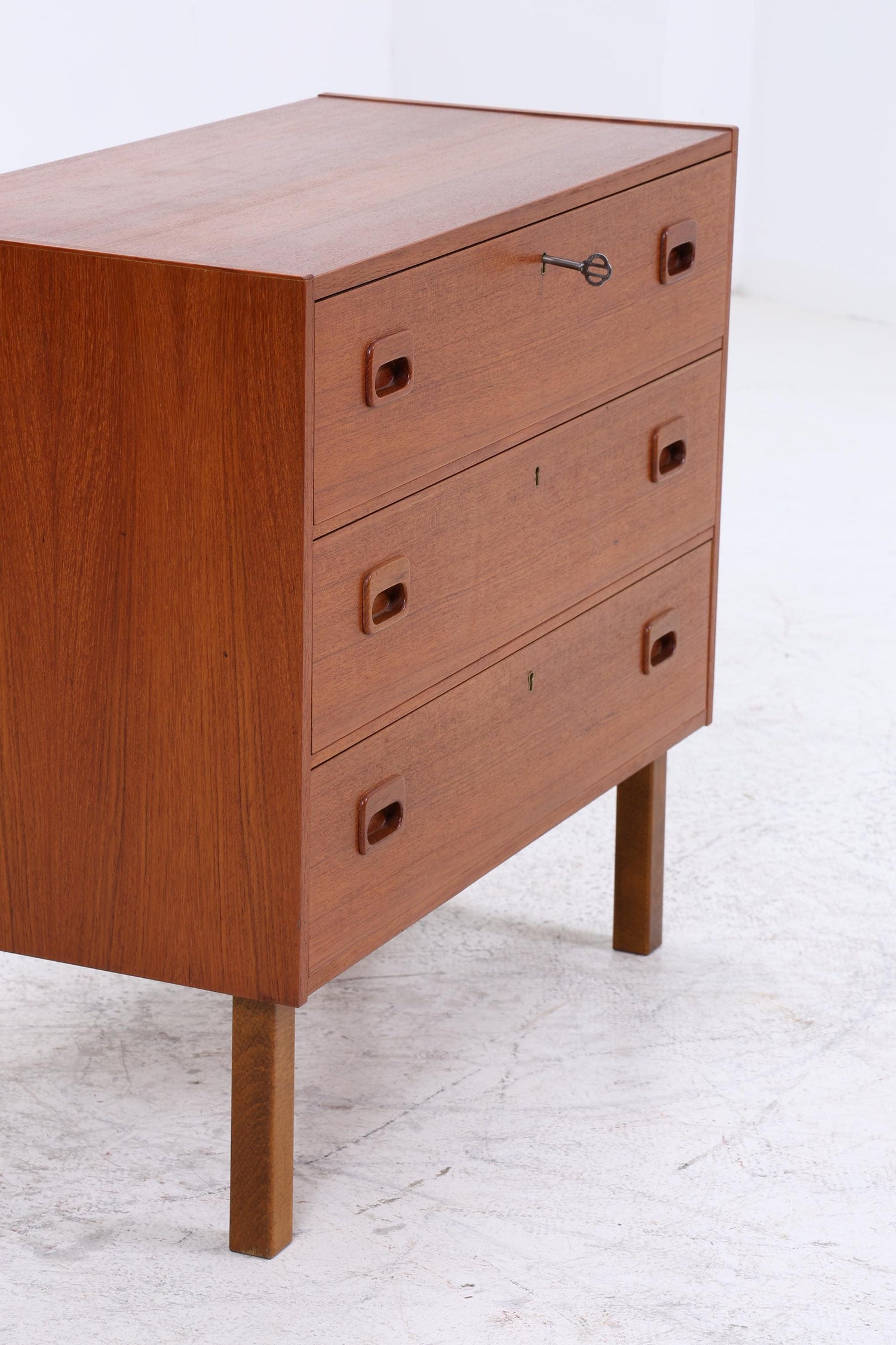 Vintage Teak Kommode | Mid Century Schubladen Schrank Holz Aufbewahrung 60er 70er