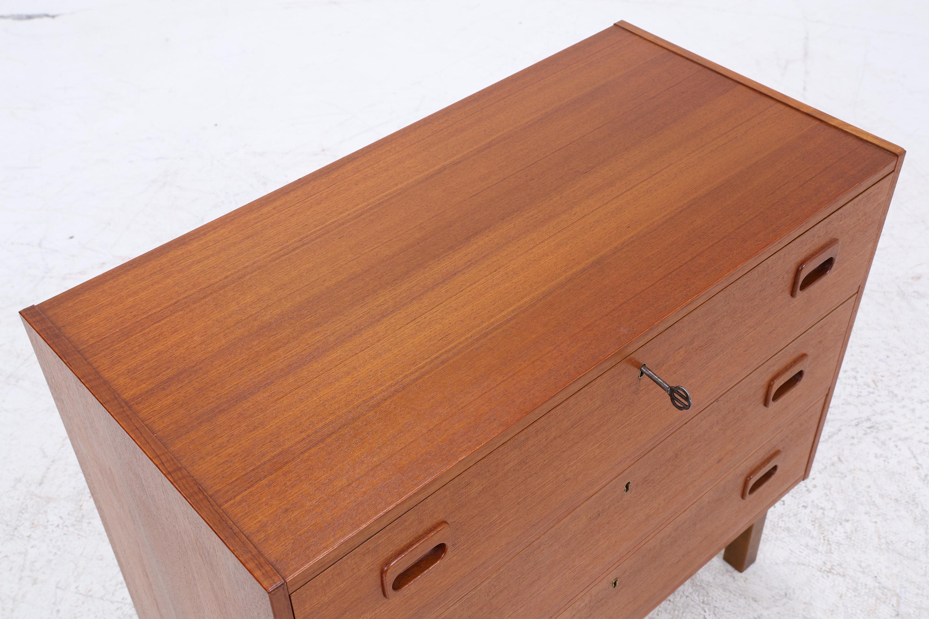 Vintage Teak Kommode | Mid Century Schubladen Schrank Holz Aufbewahrung 60er 70er