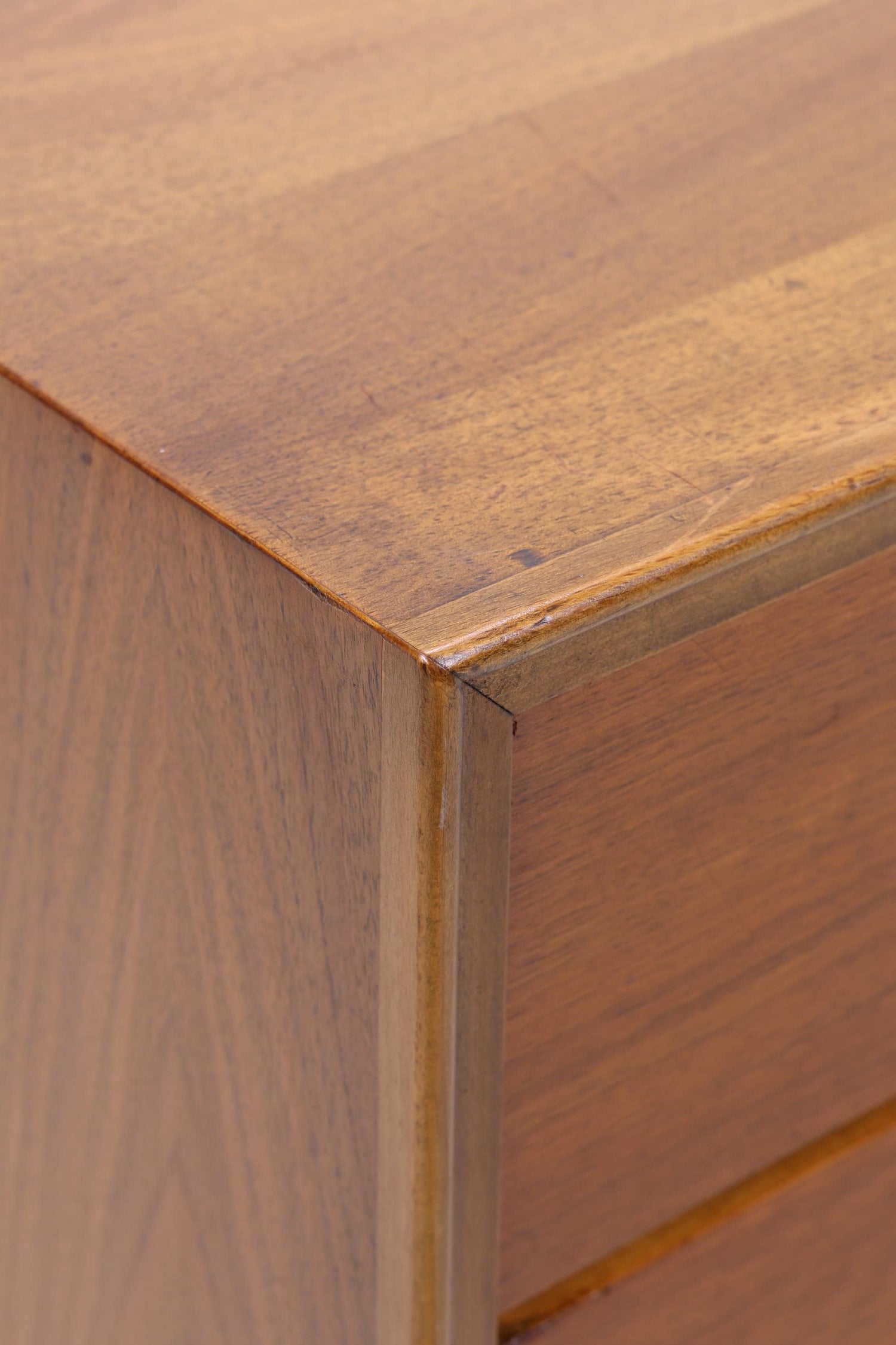 Vintage Schubladen Kommode | Mid Century Schubladen Schmale Aufbewahrung Holz Gold Füße