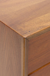 Vintage Schubladen Kommode | Mid Century Schubladen Schmale Aufbewahrung Holz Gold Füße