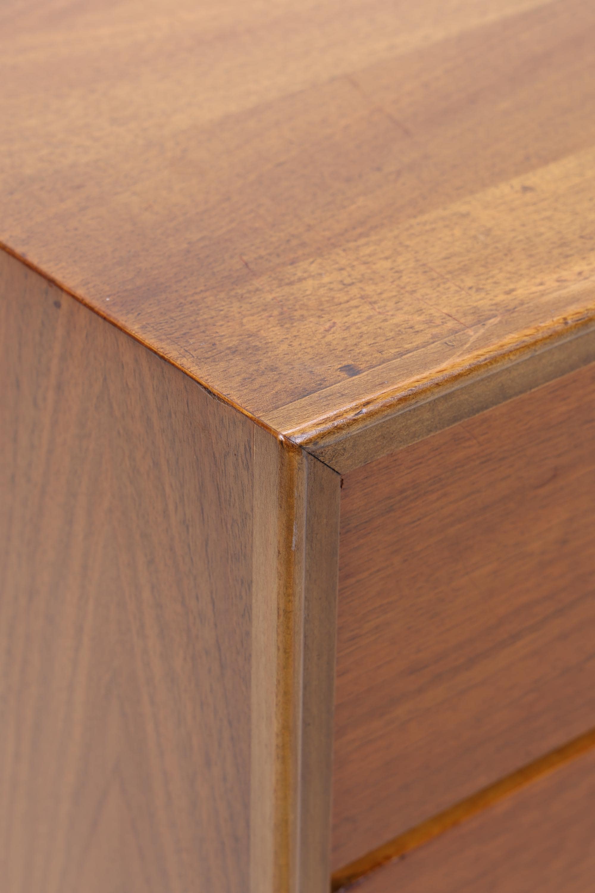 Vintage Schubladen Kommode | Mid Century Schubladen Schmale Aufbewahrung Holz Gold Füße