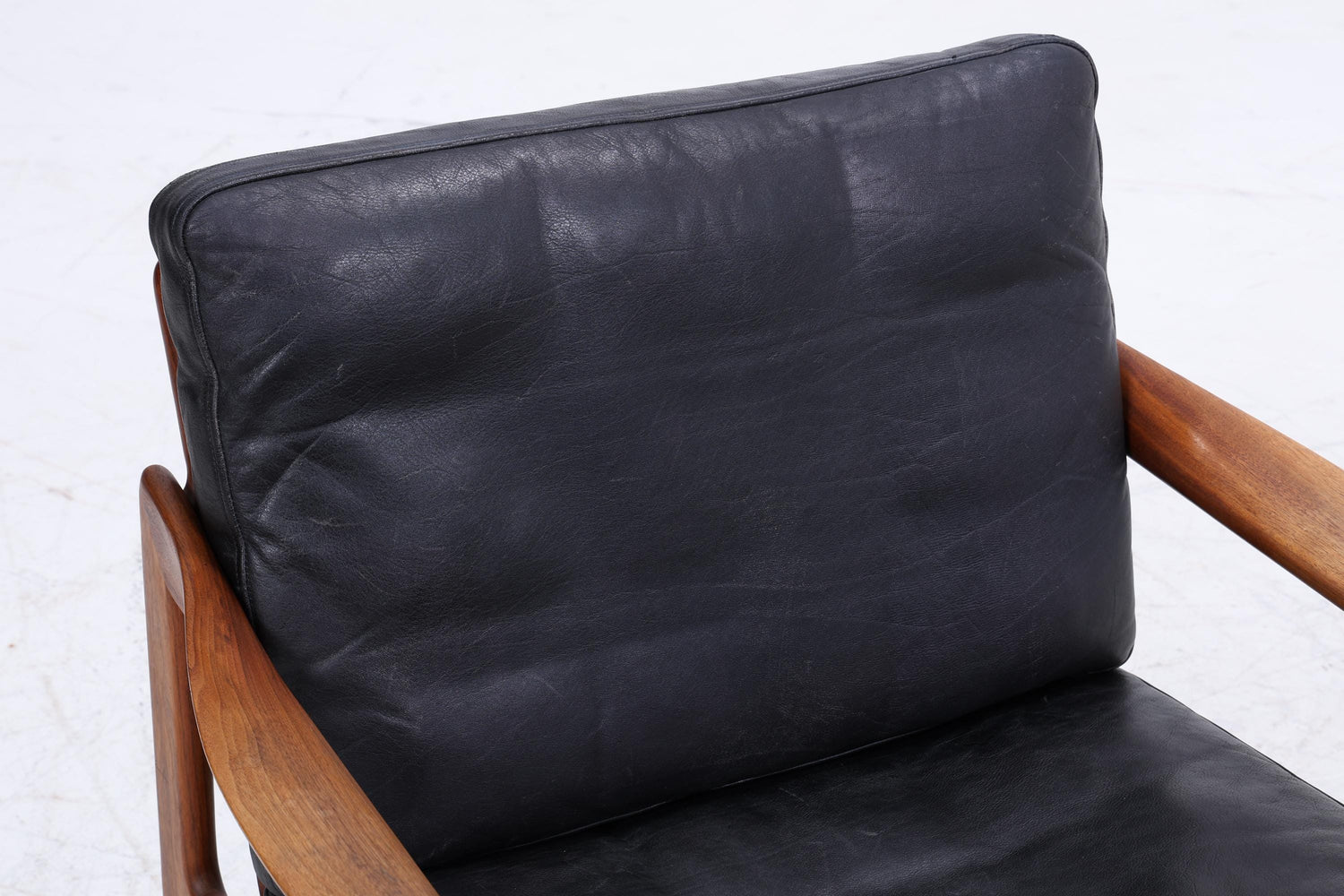 Mid Century Ledersessel von Illum Wikkelsø für Niels Eilersen / Musterring | Teak Sessel 60er Jahre