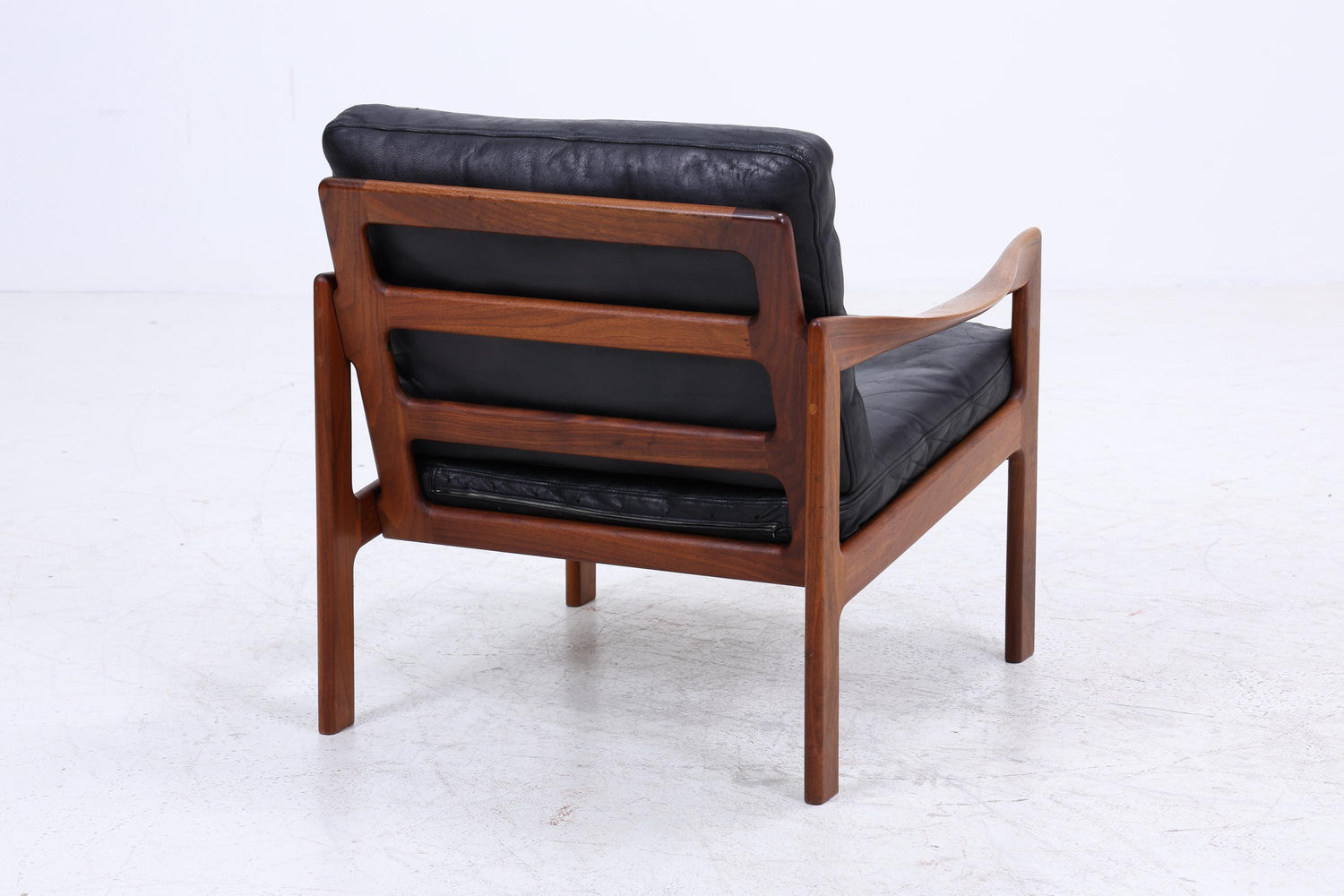 Mid Century Ledersessel von Illum Wikkelsø für Niels Eilersen / Musterring | Teak Sessel 60er Jahre