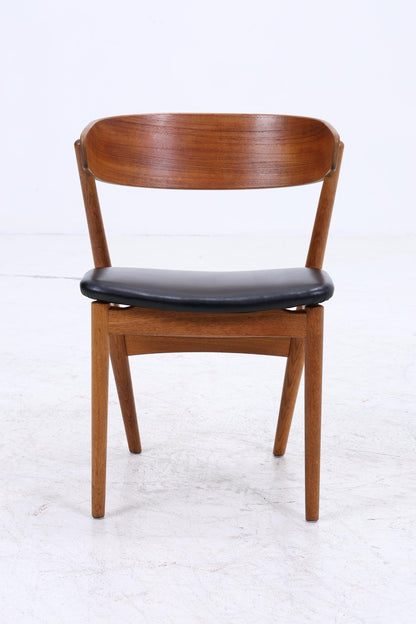 4er Set Teak Stühle von Helge Sibast "Modell 7" | Mid Century Danish Design Leder Stuhl | Vintage Designer