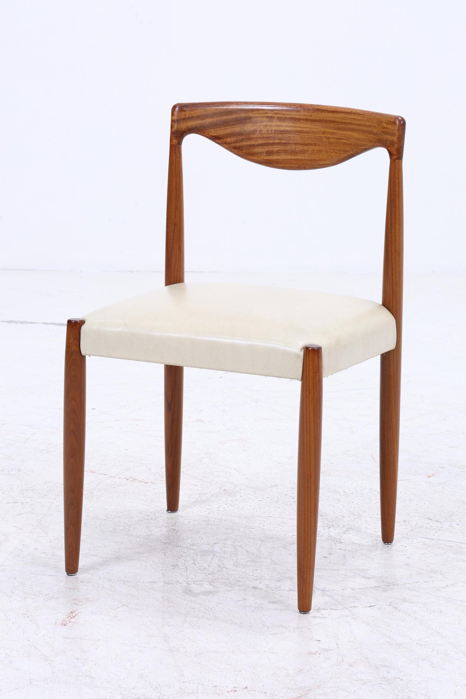 4er Set Teak Stühle Bambi Serie von Rolf Rastad &amp; Adolf Relling für Gustav Bahus | Mid Century Danish Design Leder Stuhl | Vintage Designer