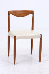 4er Set Teak Stühle Bambi Serie von Rolf Rastad & Adolf Relling für Gustav Bahus | Mid Century Danish Design Leder Stuhl | Vintage Designer