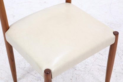 4er Set Teak Stühle Bambi Serie von Rolf Rastad &amp; Adolf Relling für Gustav Bahus | Mid Century Danish Design Leder Stuhl | Vintage Designer