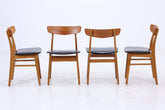 4er Set Teak Stühle von Farstrup Møbler | Mid Century Danish Design Leder Stuhl | Vintage Designer
