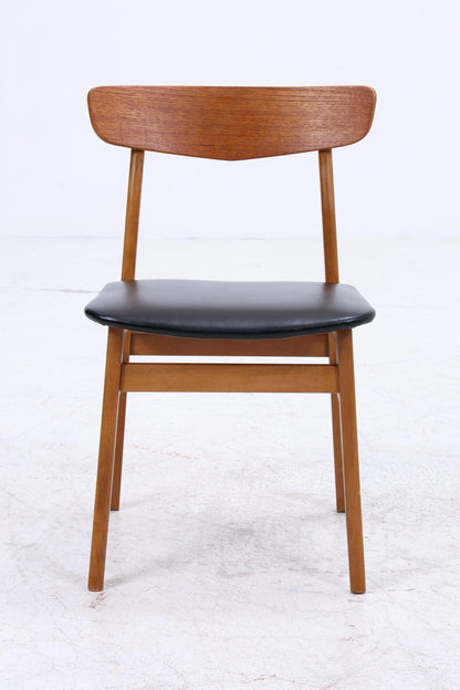4er Set Teak Stühle von Farstrup Møbler | Mid Century Danish Design Leder Stuhl | Vintage Designer