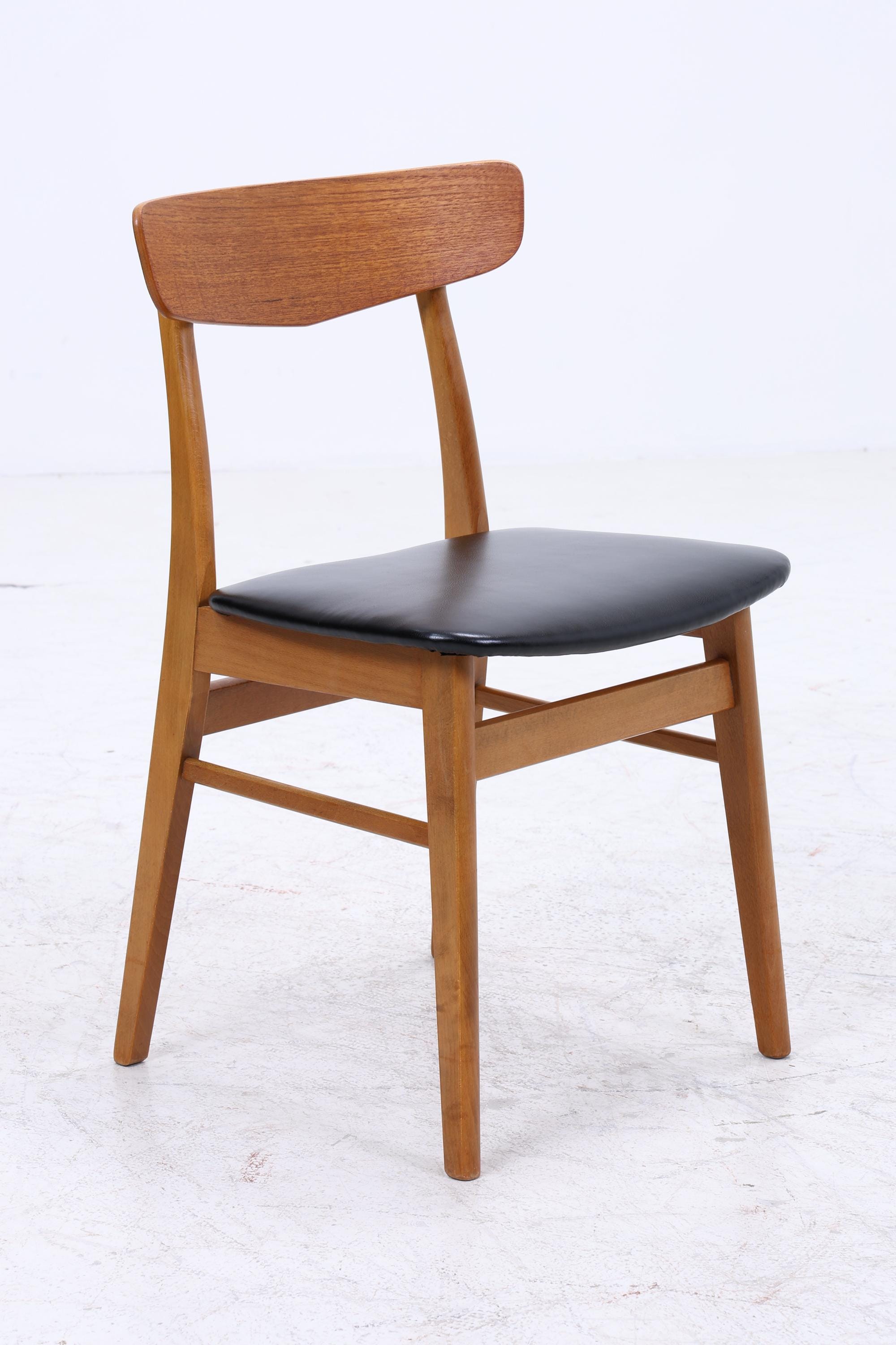 4er Set Teak Stühle von Farstrup Møbler | Mid Century Danish Design Leder Stuhl | Vintage Designer