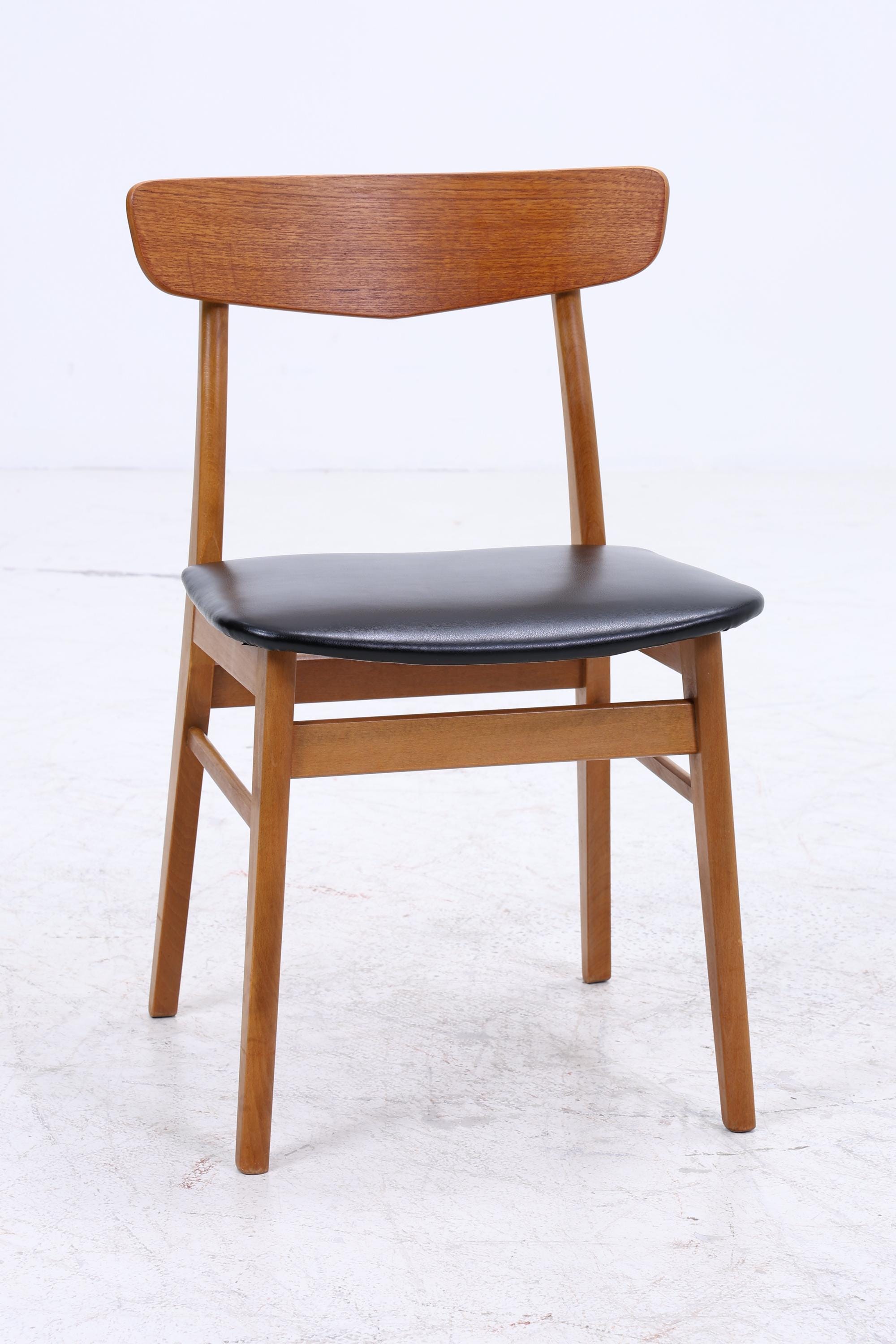 4er Set Teak Stühle von Farstrup Møbler | Mid Century Danish Design Leder Stuhl | Vintage Designer