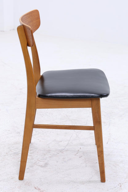 4er Set Teak Stühle von Farstrup Møbler | Mid Century Danish Design Leder Stuhl | Vintage Designer