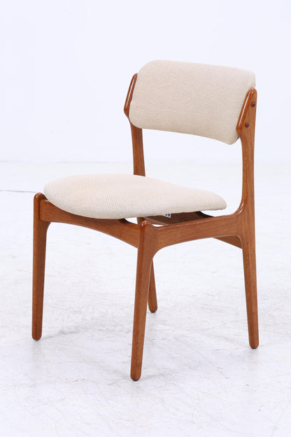 4er Set Teak Stühle von Erik Buch "Modell 49" für OD Møbler | Mid Century Danish Design Stoff Stuhl | Vintage Designer