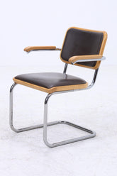 S64 Freischwinger von Marcel Breuer für Thonet | Bauhaus Stuhl Leder Schreibtischstuhl