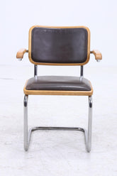 S64 Freischwinger von Marcel Breuer für Thonet | Bauhaus Stuhl Leder Schreibtischstuhl