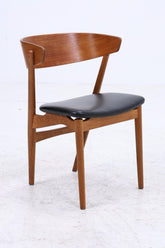 Teak Stuhl Modell 7 von Helge Sibast | Danish Mid Century Design Lederstuhl
