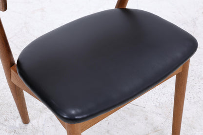 Teak Stuhl Modell 7 von Helge Sibast | Danish Mid Century Design Lederstuhl