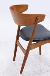 Teak Stuhl Modell 7 von Helge Sibast | Danish Mid Century Design Lederstuhl