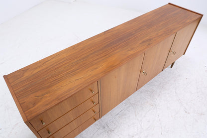 Vintage Sideboard aus Nussbaum | Mid Century Lowboard mit Schubladen &amp; Türen | 60er Jahre Design