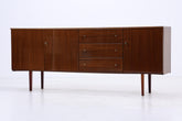 Vintage Hochglanz Sideboard 60er Jahre | Mid Century Anrichte mit Schubladen & Fächern Aufbewahrung
