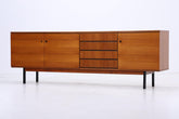 Vintage Sideboard 60er Jahre | Mid Century TV Board mit Schubladen & Fächern Holz Aufbewahrung Anrichte