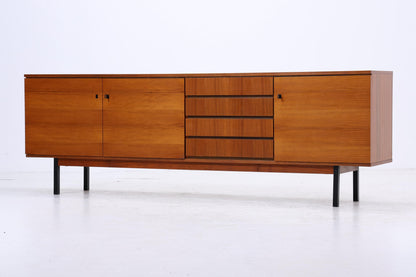Vintage Sideboard 60er Jahre | Mid Century TV Board mit Schubladen &amp; Fächern Holz Aufbewahrung Anrichte