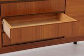 Vintage Sideboard 60er Jahre | Mid Century TV Board mit Schubladen & Fächern Holz Aufbewahrung Anrichte