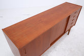Vintage Teak Sideboard 60er| Scandinavian Design Mid Century Anrichte Schubladen & Schiebetüren Holz Aufbewahrung