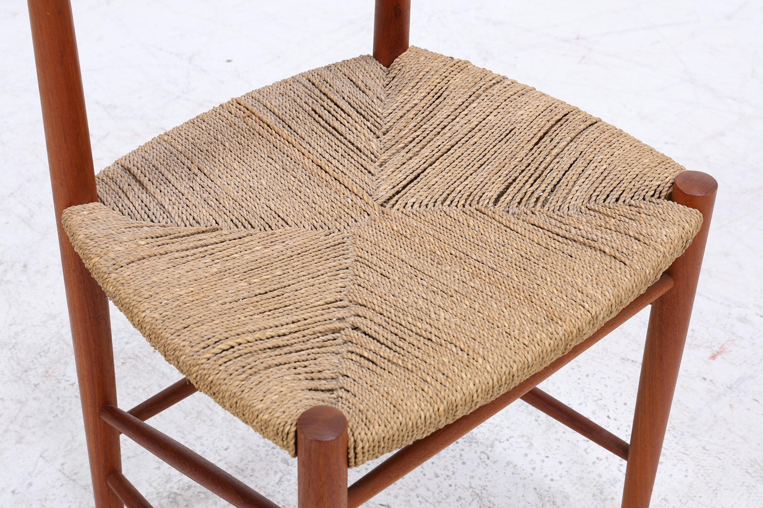 4er Set Teak Stühle von Peter Hvidt &amp; Orla Molgaard-Nielsen | Mid Century Danish Design Cord Stuhl | Vintage Designer