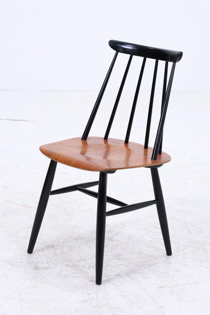 4er Set Teak Stühle "Fanett" von lmari Tapiovaara | Mid Century Finnish Design Holz Stuhl | Vintage Designer