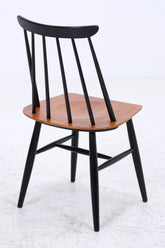 4er Set Teak Stühle "Fanett" von lmari Tapiovaara | Mid Century Finnish Design Holz Stuhl | Vintage Designer