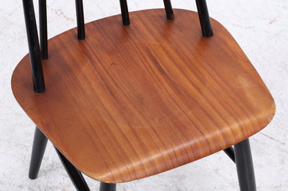 4er Set Teak Stühle "Fanett" von lmari Tapiovaara | Mid Century Finnish Design Holz Stuhl | Vintage Designer