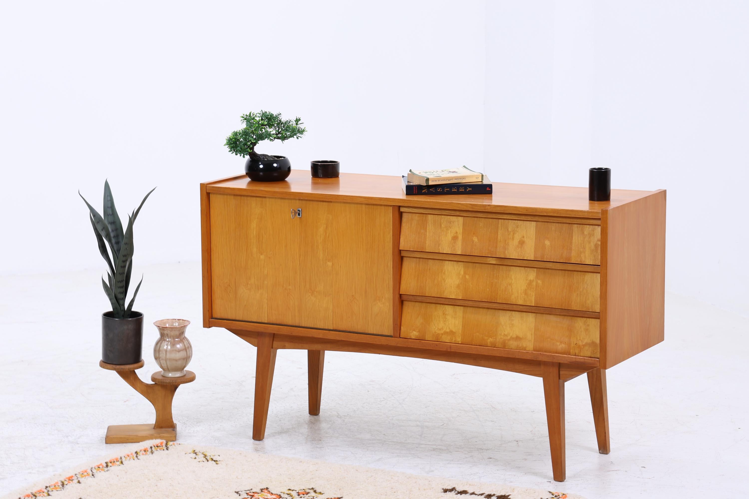Vintage Kommode | Mid Century Schubladen Schrank Holz Aufbewahrung 60er Jahre