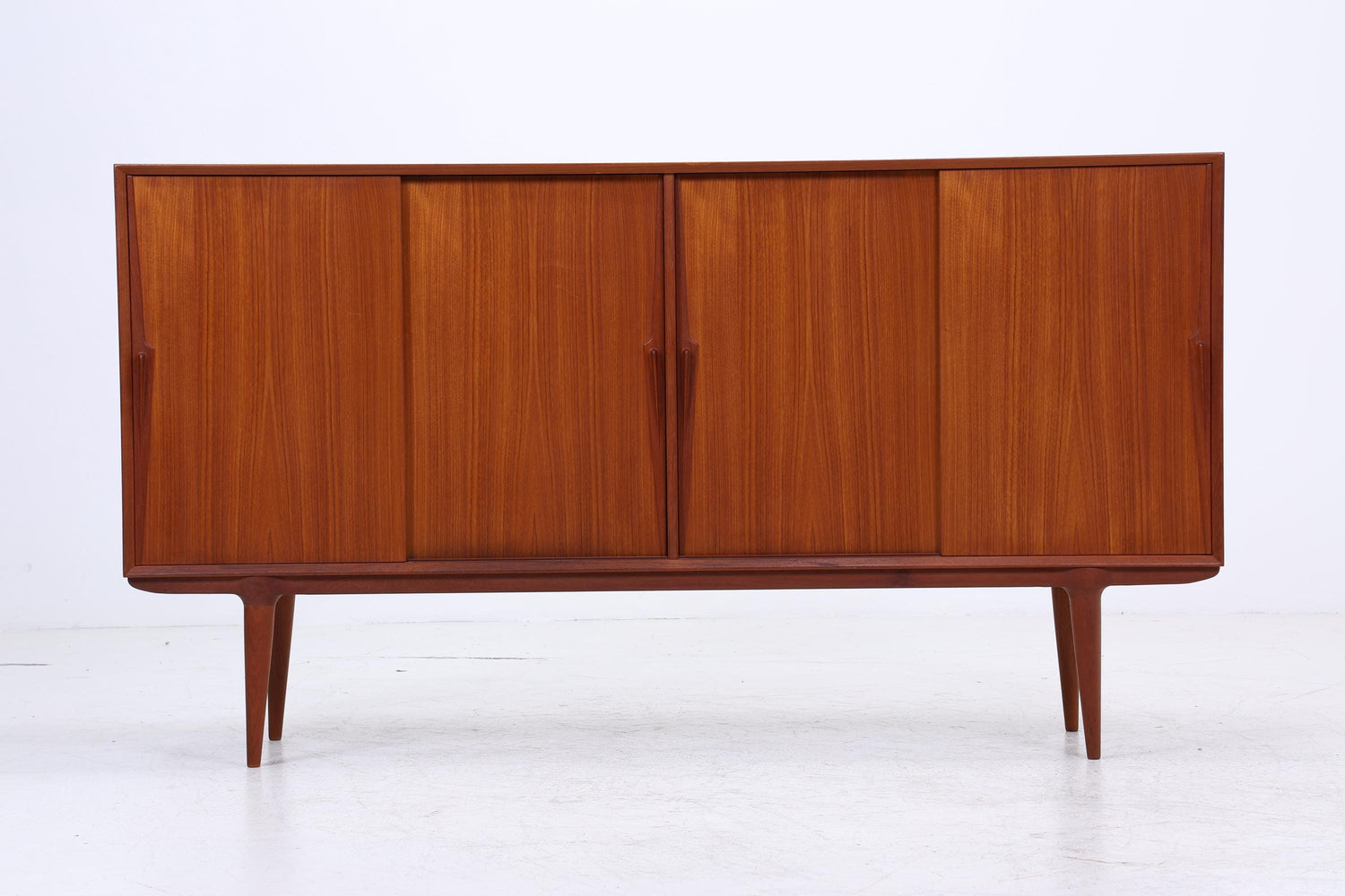 Vintage Teak Highboard von Omann Jun | Mid Century Sideboard Schubladen Schrank Holz Aufbewahrung